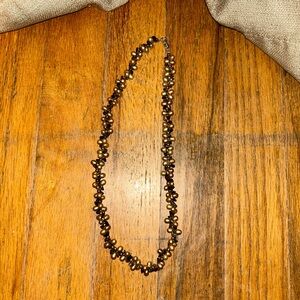 Vintage, unique, rare freshwater, brown pearl necklace
